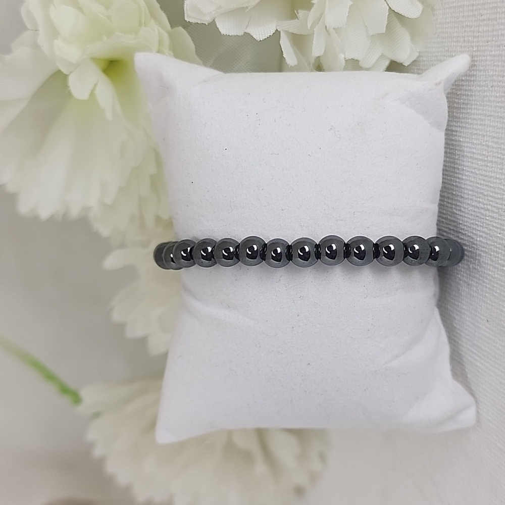 (6)Hematite Beaded Bracelet